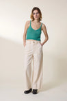 Leon & Harper Prag Plain Pants Ecru