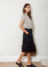 Dalston General Dalston Sara Skirt Navy Sateen