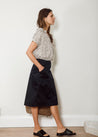 Dalston General Dalston Sara Skirt Navy Sateen