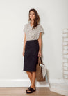 Dalston General Dalston Sara Skirt Navy Sateen