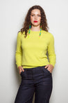 Dalston Knitwear Dalston Kate Crew Sweater Chartruese