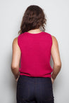 Dalston Knitwear Dalston Valentina Vest Merino Fuchsia