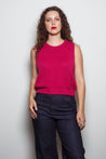 Dalston Knitwear Dalston Valentina Vest Merino Fuchsia