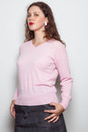 Dalston Knitwear Dalston Veeta V-Neck Sweater Tea Rose