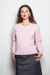 Dalston Knitwear Dalston Veeta V-Neck Sweater Tea Rose