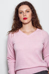 Dalston Knitwear Dalston Veeta V-Neck Sweater Tea Rose