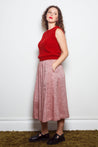 Dalston skirt Dalston Sapphire Skirt Ruby Herringbone