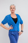 Flock Knitwear blue belle / one size Flock Audrey Cardi Blue Belle