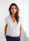 Flock Knitwear white sparkle / one size Flock Vicki Vest White Sparkle