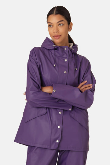 Womens purple hot sale rain jacket