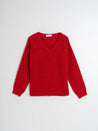 Indi & Cold Knitwear Indi & Cold Basic V Neck Sweater Rojo  | Dalston clothing