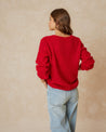 Indi & Cold Knitwear Indi & Cold Basic V Neck Sweater Rojo  | Dalston clothing