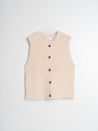 Indi & Cold Knitwear Indi & Cold Ribbed Knitted Vest Crudo  | Dalston clothing