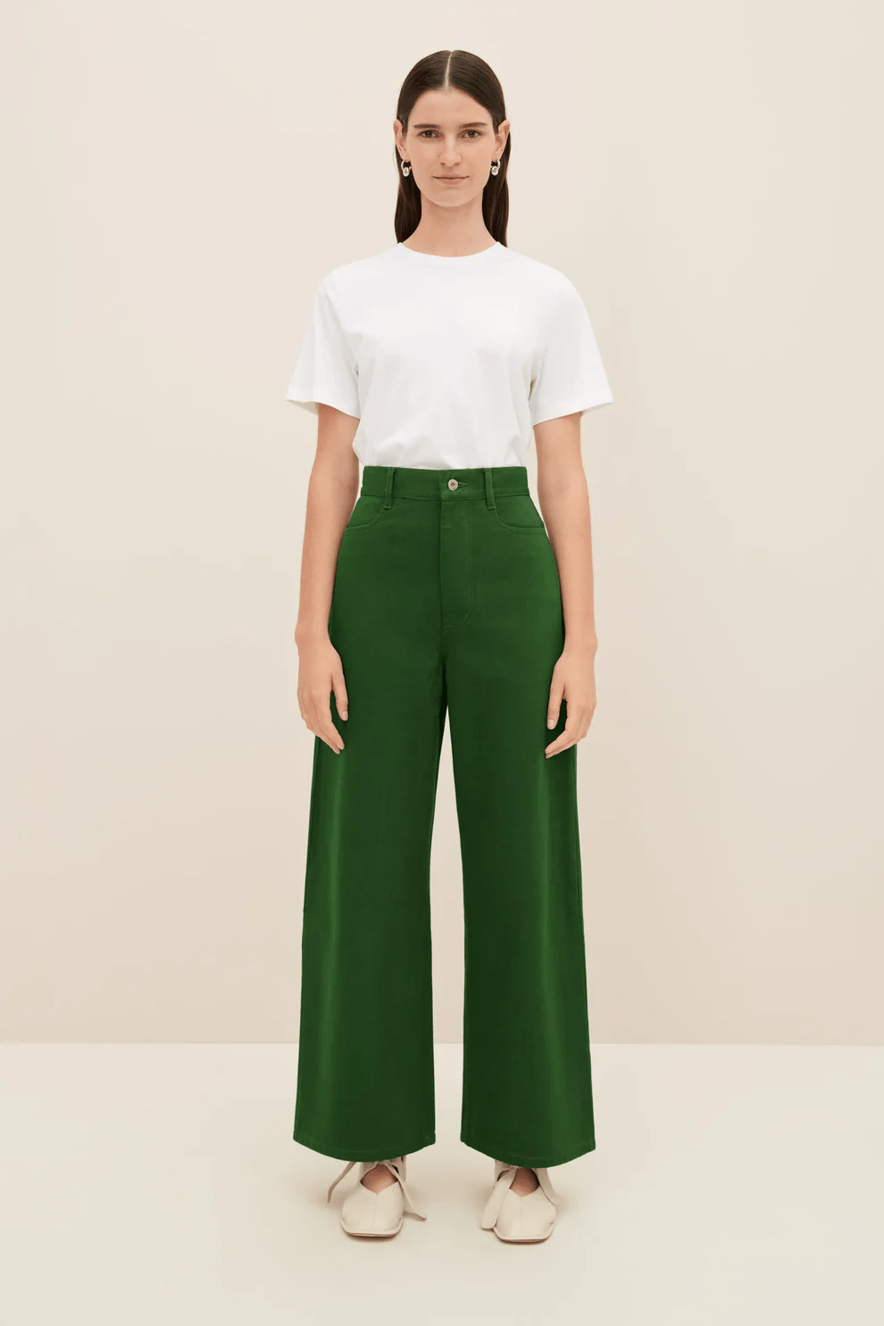 Kowtow Sailor Jeans Green Denim Dalston