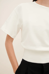 Kowtow top Kowtow Boxy Rib Tee Off White