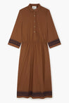 Leon & Harper dress Leon & Harper Rigolo Plain Dress Caramel | Dalston clothing