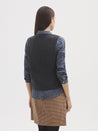 Nice Things Knitwear Nice Things Openwork Cashmere Blend Button Vest Grey