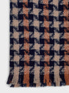 Nice Things Scarf navy Nice Things Tricolour Herringbone Scarf Navy | Dalston clothing