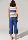 POL Knitwear Pol Clothing Estel Stripe Knit Tank Blue Multi