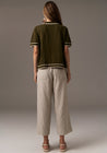 POL Knitwear Pol Clothing Sela Knit Polo Khaki/Gold | Dalston clothing