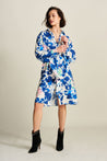 Pom dress POM Amsterdam Crane Birds Blue Dress