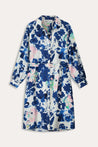 Pom dress POM Amsterdam Crane Birds Blue Dress