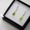 Wearing Glass Jewellery Wearing Glass Ear drops Lime