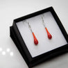 Wearing Glass Jewellery Ear drops orange | Dalston clothing