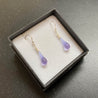 Wearing Glass Jewellery Wearing Glass Ear drops lavender  | Dalston clothing